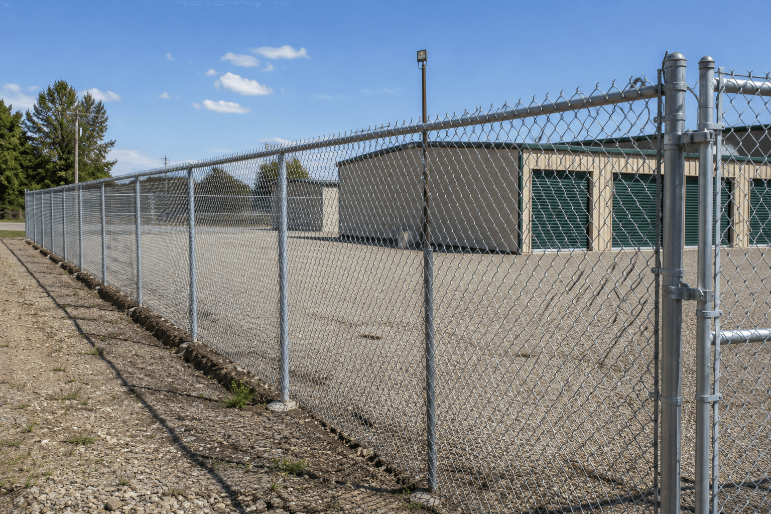 Galvanized chain link fence installation in Post Falls